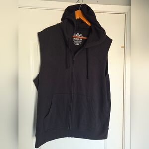 Men's American rag hoodie sweater sleeveless XL Black